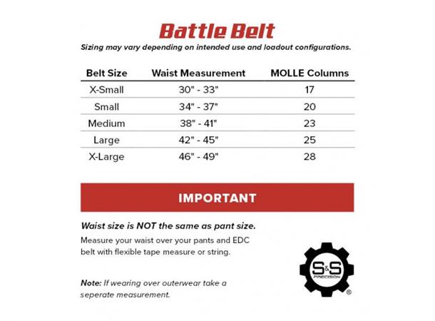 S&S Gun Belt Battle Belt MultiCam® XS